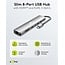 Goobay USB-C naar HDMI 4K 30Hz, USB-A, USB-C PD 100W, RJ45 en SD adapter | aluminium | 0,10 meter