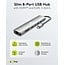 Goobay USB-C naar HDMI 4K 60Hz, USB-A, USB-C PD 100W, RJ45 en SD adapter | aluminium | 0,10 meter