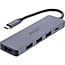 InLine USB-C naar HDMI 4K 60Hz, USB-A en USB-C PD 100W adapter | aluminium | 0,10 meter