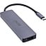 InLine USB-C naar HDMI 4K 60Hz, USB-A en USB-C PD 100W adapter | aluminium | 0,10 meter