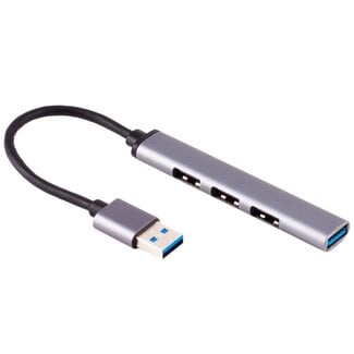 S-Impuls USB hub (USB-A) | 4x USB-A | USB2.0/USB3.0 | slim design | aluminium | 0,10 meter