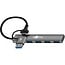 Goobay USB hub (USB-A/USB-C) | 4x USB-A | USB3.0 5 Gbps | aluminium | 0,10 meter