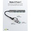 Goobay USB hub (USB-A/USB-C) | 4x USB-A | USB3.0 5 Gbps | aluminium | 0,10 meter
