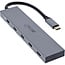 InLine USB hub (USB-C) | 4x USB-C + 1x USB-C PD 100W | USB3.1 10 Gbps | aluminium | 0,15 meter