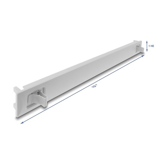 19 inch blindpaneel | toolfree (snap-in) | 1U | ABS | grijs