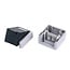 Wandcontactdoos | voor 2 Keystone modules | outdoor (IP44) | zwart/grijs