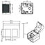 Wandcontactdoos | voor 2 Keystone modules | outdoor (IP44) | zwart/grijs