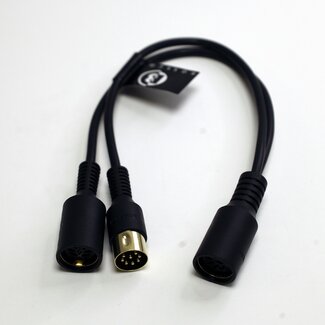 BOSSCOM BOSSCOM DIN 8-pins / Powerlink PL8 splitter voor B&O | zwart | 0,20 meter