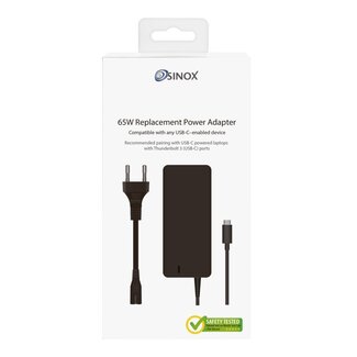 Sinox USB C 65W Laptop/Tablet Replacement  Power Adaptor Cable . Multi Tip