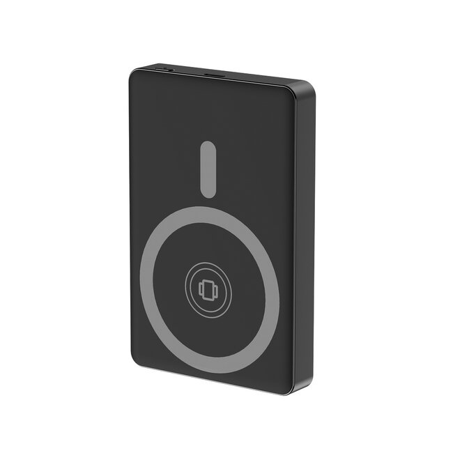 15 W Magnetic wireless powerbank with LCD, 10000 mAh, black