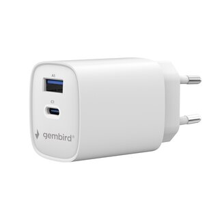 Gembird 2-poorts USB snellader 45 W