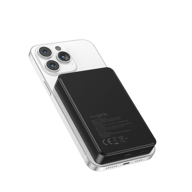 15 W Magnetic wireless powerbank, 10000 mAh, black