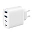 4-poorts 40 W GaN USB PowerDelivery snellader, wit