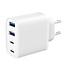 4-poorts 40 W GaN USB PowerDelivery snellader, wit