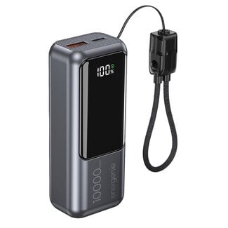 Gembird 20 W compacte snellader met LCD-display, 10.000 mAh, spacegrey