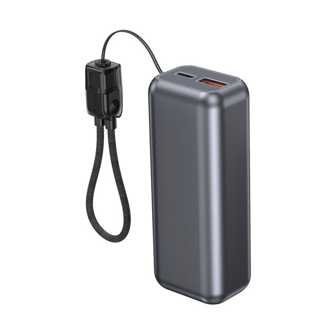 20 W compacte snellader met LCD-display, 10.000 mAh, spacegrey