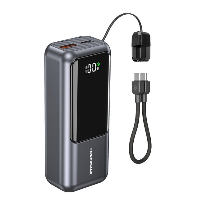 20 W compacte snellader met LCD-display, 10.000 mAh, spacegrey