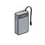 65 W Snelladende powerbank met geÃ¯ntegreerde kabels, 20000 mAh, zwart