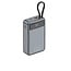 65 W Snelladende powerbank met geÃ¯ntegreerde kabels, 20000 mAh, zwart