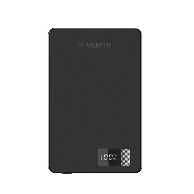 15 W Magnetic wireless powerbank with LCD, 5000 mAh, black