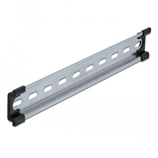 DeLOCK DIN-rail met sleufgaten | 10 inch | 25,4 x 3,5 x 0,75 cm | staal