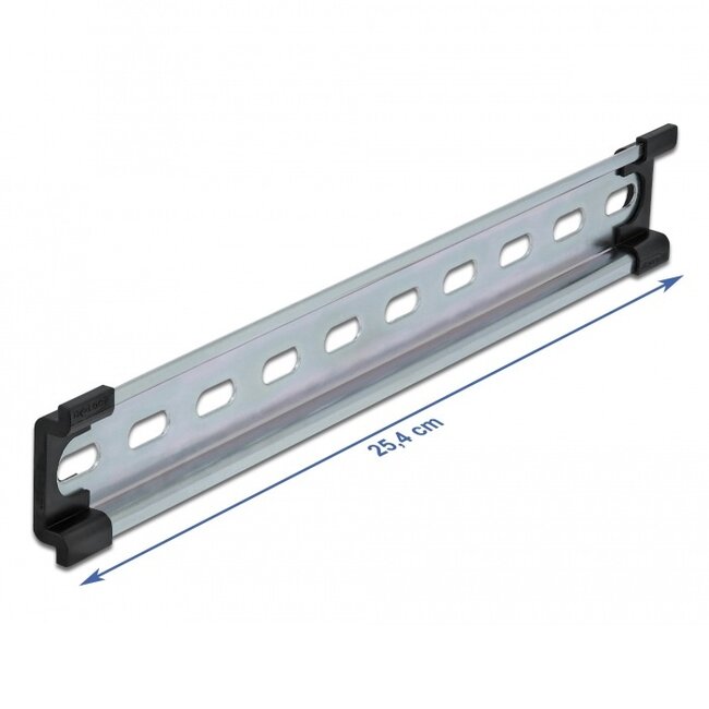 DIN-rail met sleufgaten | 10 inch | 25,4 x 3,5 x 0,75 cm | staal