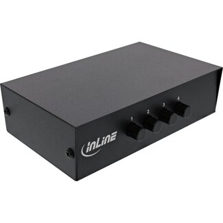 InLine InLine Tulp composiet audio/video schakelaar | 4 naar 1 | metaal