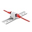 Delock RJ45 Coupler Cat.6A jack to jack with dust protection cap for DIN rail mounting, shielded grey / white