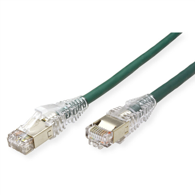 DÄTWYLER patchkabel Cat.6 (klasse E) S/FTP, CU 7702 flex LSOH, Hirose TM21, groen, 7,5 m