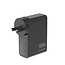 4-poorts 100 W GaN USB-snellader, LCD, zwart