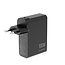 4-poorts 100 W GaN USB-snellader, LCD, zwart
