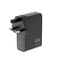 4-poorts 100 W GaN USB-snellader, LCD, zwart