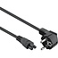 C5 (recht) - CEE 7/7 (haaks) stroomkabel | 3x 0,75mm | zwart | 0,75 meter