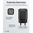 Goobay nano USB lader | USB-C PD + USB-A QC | GaN | 20W | zwart