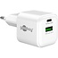 Goobay nano USB lader | USB-C PD + USB-A QC | GaN | 20W | wit