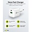 Goobay nano USB lader | USB-C PD + USB-A QC | GaN | 20W | wit