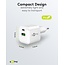 Goobay nano USB lader | USB-C PD + USB-A QC | GaN | 20W | wit