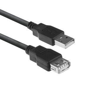 ACT ACT USB 2.0  verlengkabel A male - A female 1,8 meter, Zip Bag