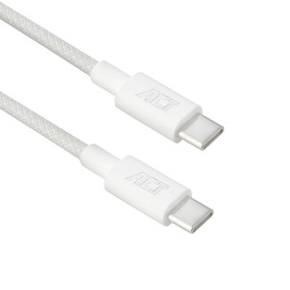 ACT ACT USB 2.0 240W laad- en datakabel USB-C naar USB-C, wit, 2 meter