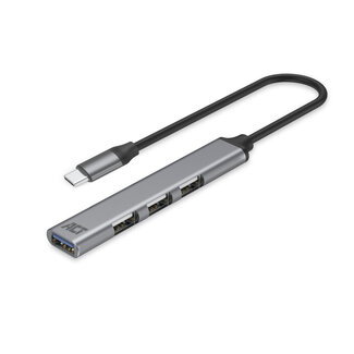 ACT ACT USB-C hub, 3x USB-A 2.0 en 1x USB-A 3.0