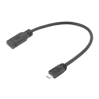 ACT ACT USB Type-C® female naar USB micro B 2.0 male adapterkabel 0,2m