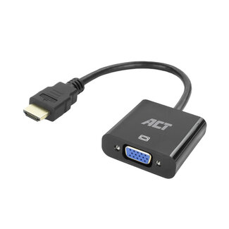 ACT ACT 0,15 meter, HDMI-A male naar VGA female adapter, met audio