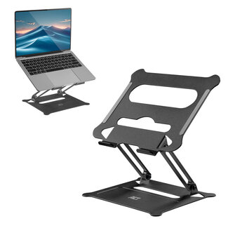 ACT ACT Laptopstandaard, aluminium, inklapbaar, traploos in hoogte verstelbaar