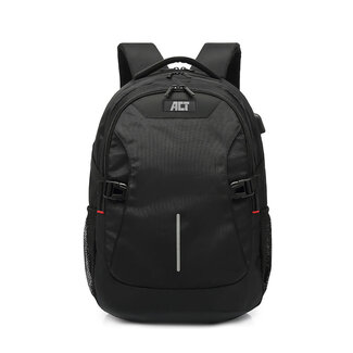 ACT ACT Global rugzak 15,6 inch, zwart, met USB-laadpoort