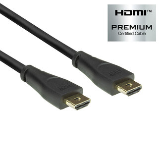 ACT ACT 0,90 meter HDMI 4K Premium Certified Locking kabel v2.0 HDMI-A male - HDMI-A male