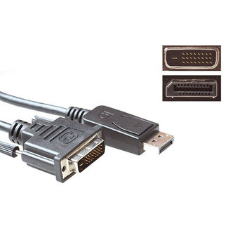 ACT ACT Verloopkabel DisplayPort male naar DVI male  1.00 m