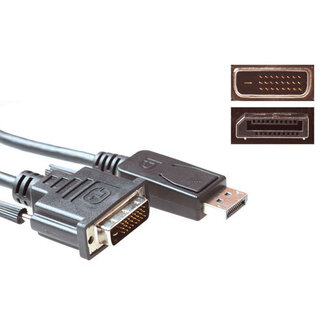ACT ACT Verloopkabel DisplayPort male naar DVI male  1.80 m
