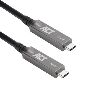 ACT ACT USB-C 3.2 Gen2 Active Optical Cable (AOC), voor touchpanels, video, data, power, 10m