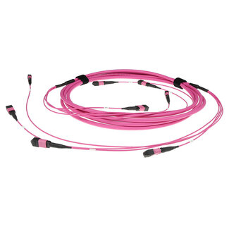 ACT ACT 10 meter Multimode 50/125 OM4(OM3) glasvezel trunkkabel polarity A met 4 MTP/MPO female connectoren per zijde