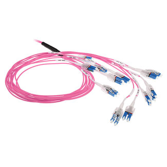 ACT ACT 15 meter Multimode 50/125 OM4 glasvezel prefabkabel 24F LC Polarity Twist